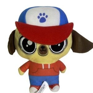 Chip and Potato Spud Pug Plush 8” Netflix Stuffed Animal Red Hoodie Blue Hat